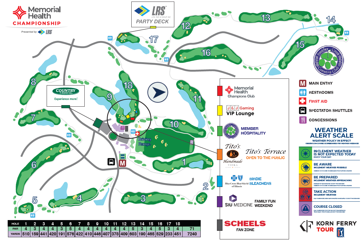 2024 tournament course map. Memorial Health Championship presented by LRS.